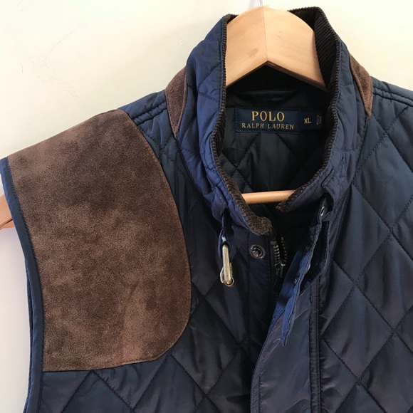 Ralph Lauren Polo Quilted Vest Leather Patch - Picture 3 of 5